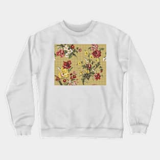 Floral Cross Stitch Texture Crewneck Sweatshirt